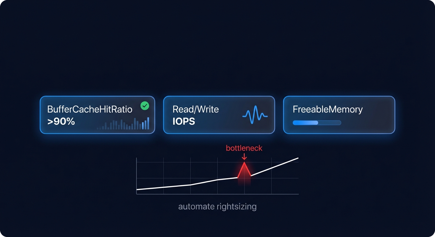 RDS metrics for bottlenecks