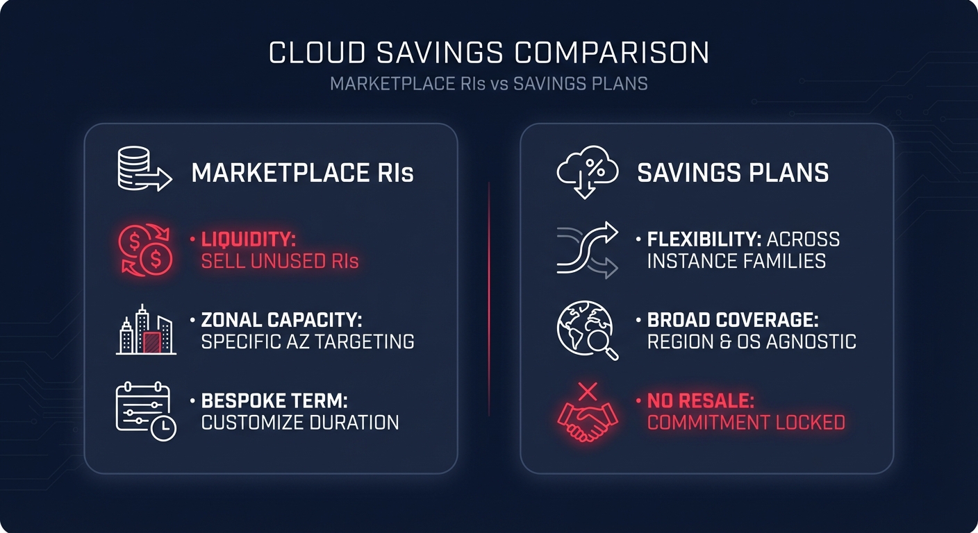 Marketplace vs Savings Plans