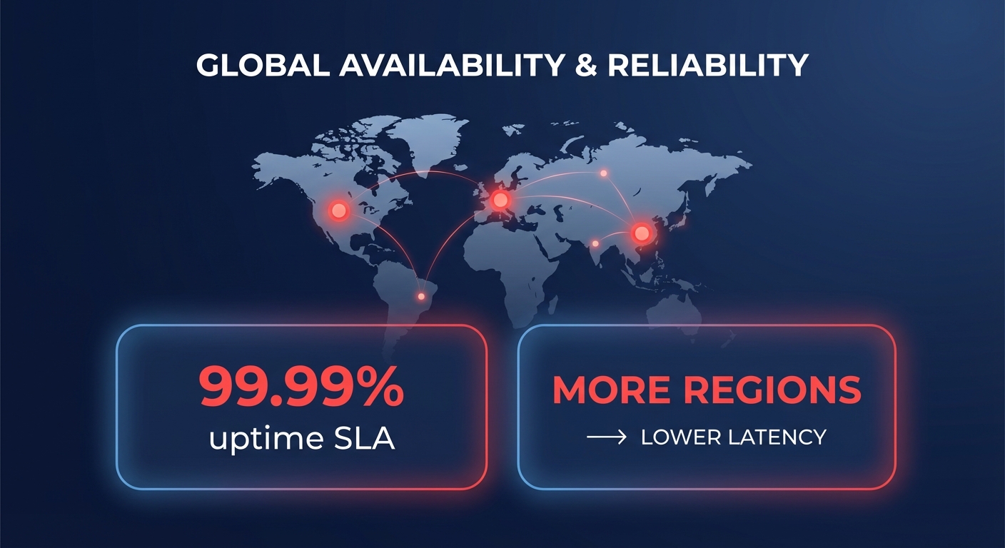 Global cloud regions map