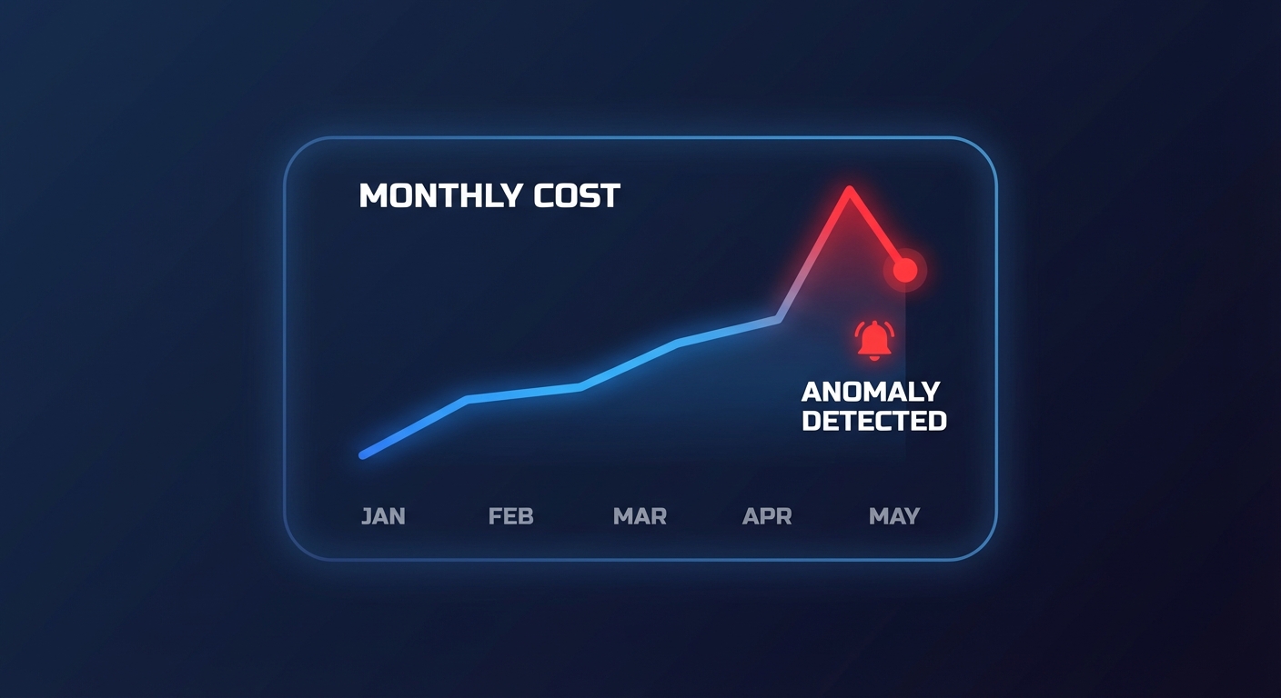 Cost anomaly alert graph