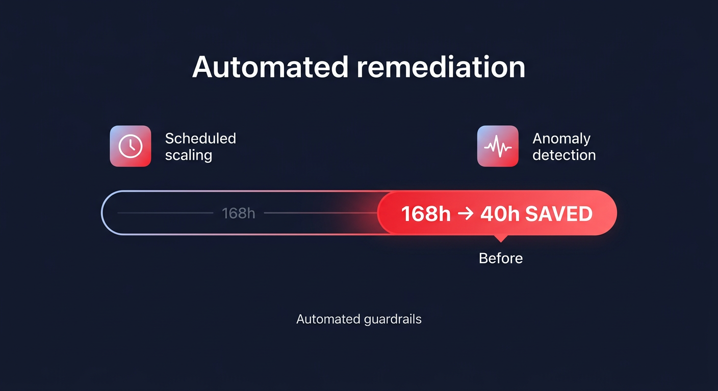 Scheduled scaling savings