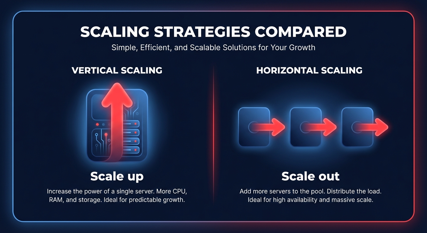 Vertical vs horizontal scaling