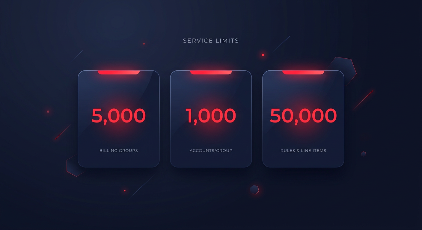 AWS service limits cards