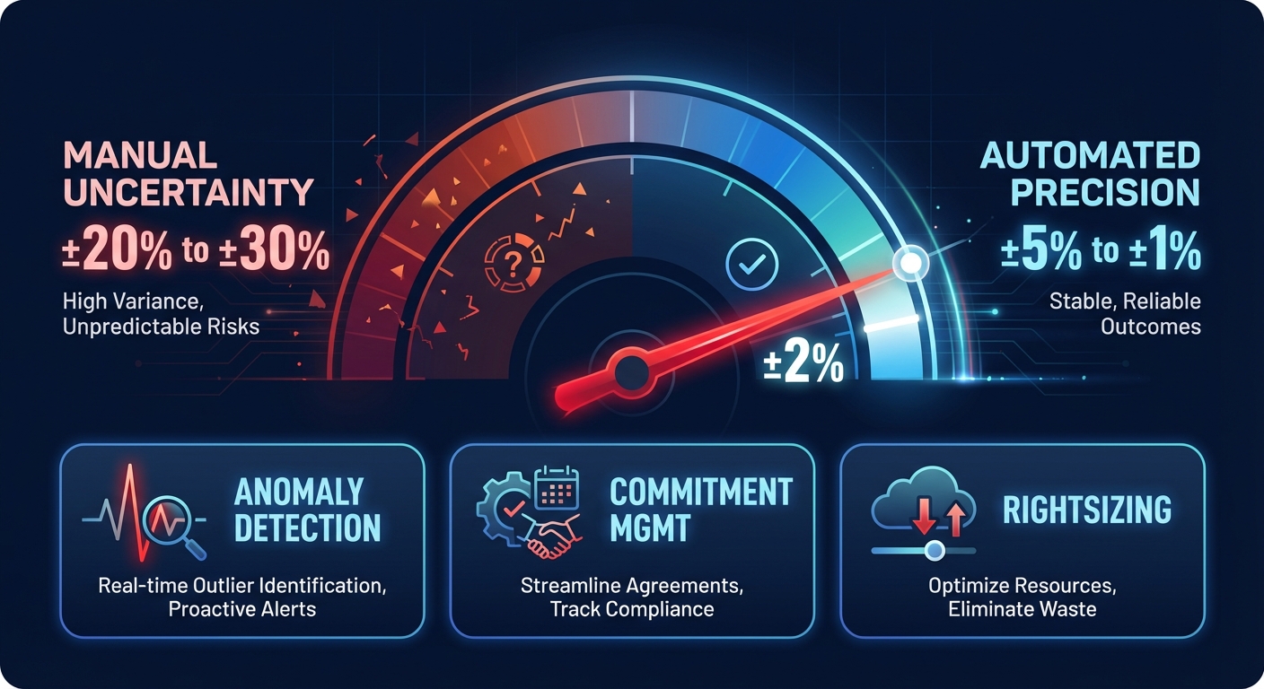 Automated cost forecasting accuracy