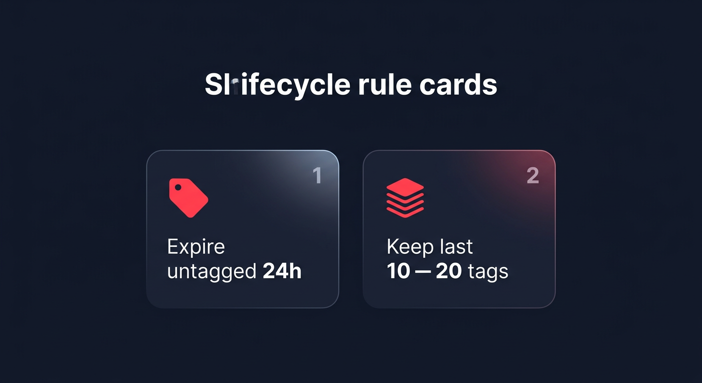 ECR lifecycle rule cards