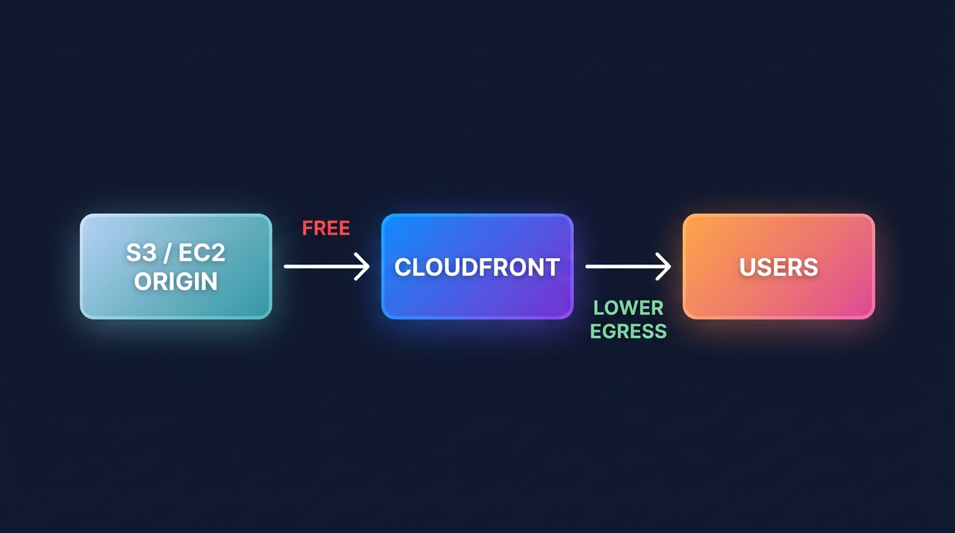CloudFront lowers egress