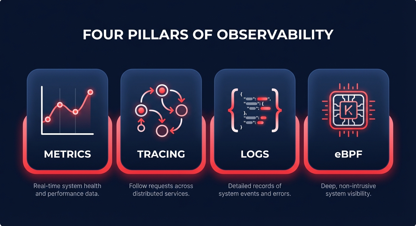 Four observability pillars