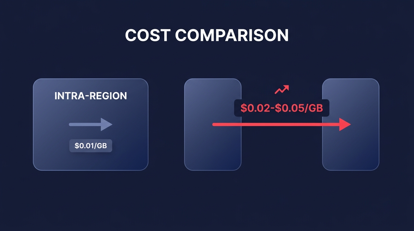 Inter-region cost jump