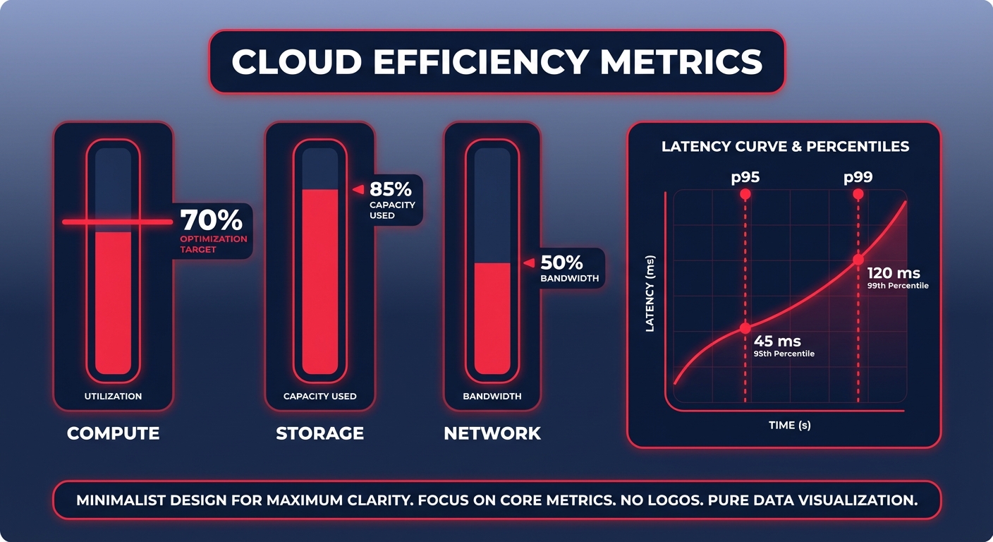 Cloud efficiency metrics dashboard