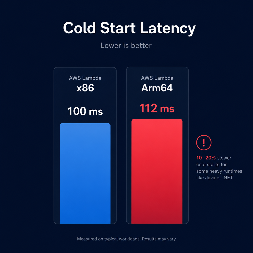 Cold start latency comparison