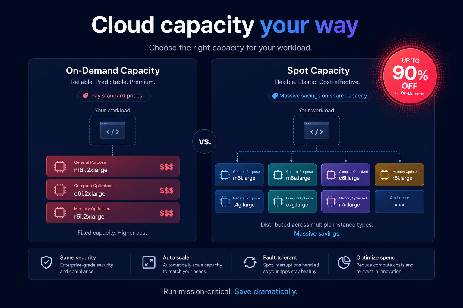 Spot instance savings