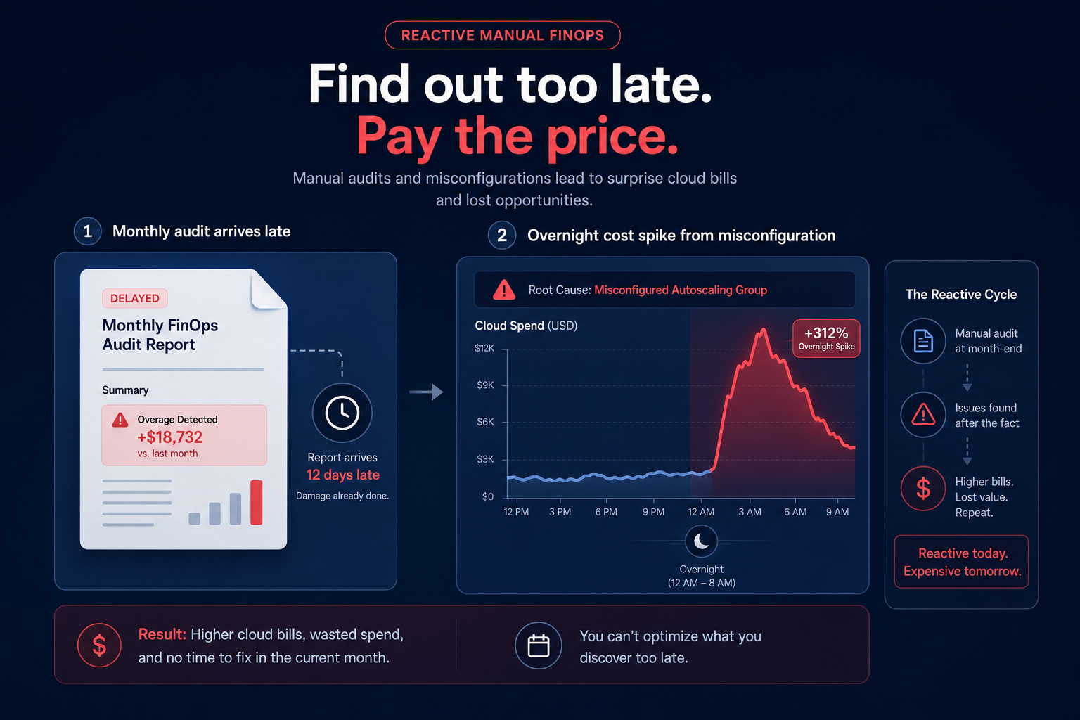 Reactive cost audit